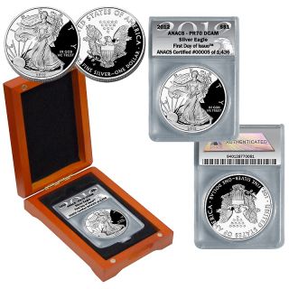Coin Collector 2012 PR70 ANACS FDOI LE 1436 Silver Eagle Coin