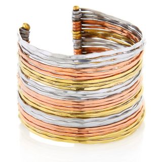 BAJALIA Amira Tricolor Thick Metal Wire Cuff Bracelet