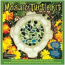 Mosaic Leaf Stepping Stone Mix and Mold Kit for Kids