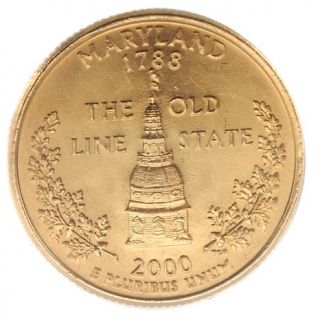  State Quarters 1999 2009 Complete 24K Gold Plated P&D State Qrt Coll