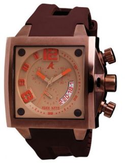 This is a NEW ADEE KAYE MENS PERSONA COLLECTION BROWN DIAL SQUARE