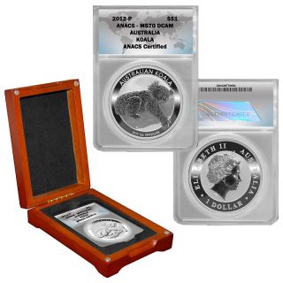 Coin Collector 2012 MS70 ANACS DCAM Australian Koala Dollar Coin