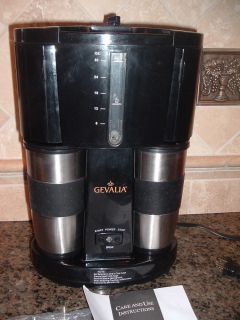 Electric Gevalia Coffee Maker Two Travel Mugs in Box