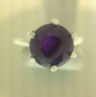 Silver Engagement Ring With 7 5mm Russian Alexandrite Size 5 75
