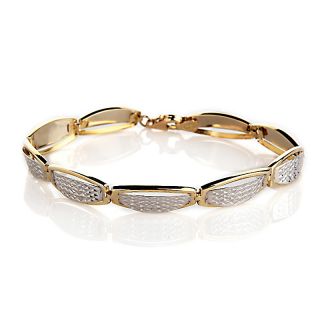 Michael Anthony Jewelry® 10K Two Tone Domed Station Line Bracelet at