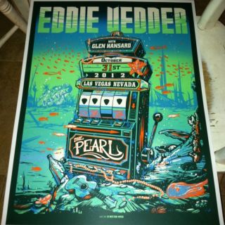 Eddie Vedder Las Vegas Halloween Poster MONK ONE Halloween Night