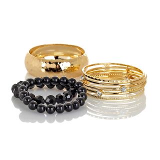  Glamour Badgley Mischka Mixed Bracelets   Set of 10