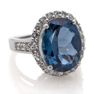 Colleen Lopez 11.62ct London Blue Topaz and White Topaz Sterling