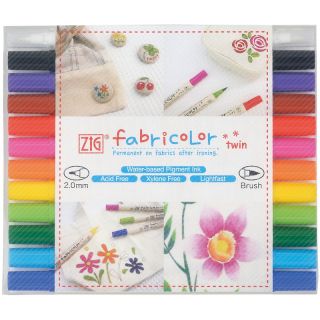  Scrapbooking Pens & Markers & Chalks Zig Fabricolor Marker   12 pack