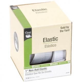 Dritz Stretchrite Non Roll, Flat Elastic   12 Yards in White