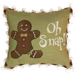  Decorations Holiday Accents Oh Snap Gingerbread Pillow   12 x 12