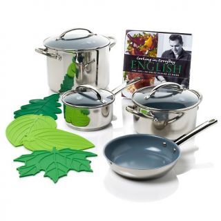  English GreenPan™ Stainless Steel Must Have 12 piece Cookware Set