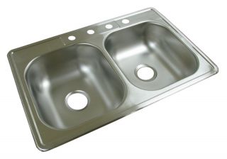 Elkay Dayton Topmount Stainless Steel Kitchen Sink D233224 Stainless