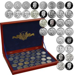  complete bu eisenhower silver dollars 32 coin set rating 13 $ 499 95 s