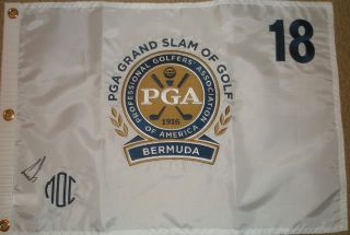 Ernie ELS Signed PGA Grand Slam of Golf Flag 2X Champ