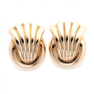 Michael Anthony Jewelry® 14K Gold Ribbed Fan Stud Earrings