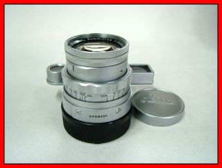 Leica M 50mm F 2 Summicron Ernst Leitz GmbH Wetzlar V1 Mint