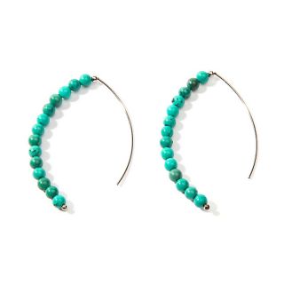  gemstone curved linear drop earrings rating 16 $ 19 95 s h $ 3 95