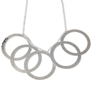  dea Bendata Hammered Circles Sterling Silver 18 Necklace