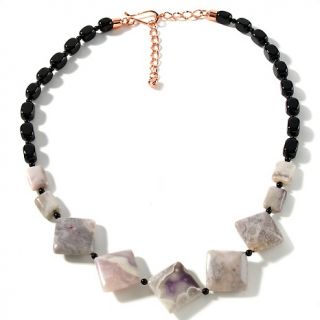  by Jay King Jay King White Chalcedony and Black Agate 18 3/4 Necklace