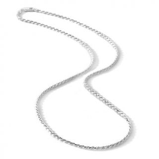  Silver 2.2mm Diamond Cut Rope Chain 18 Necklace