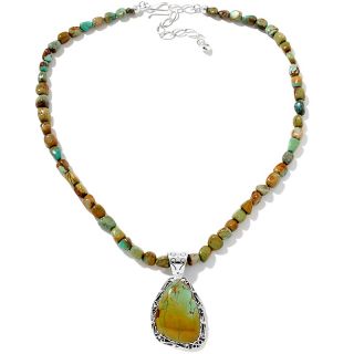 by Jay King Jay King Kingman Turquoise Pendant and 18 Beaded Necklace