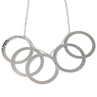  dea Bendata Hammered Circles Sterling Silver 18 Necklace