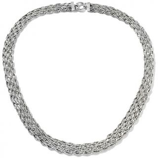 Michael Anthony Jewelry 18 Sterling Silver 5 Row Rope Necklace