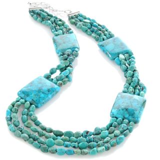 Jay King Anhui Turquoise 4 Strand 20 Station Necklace at