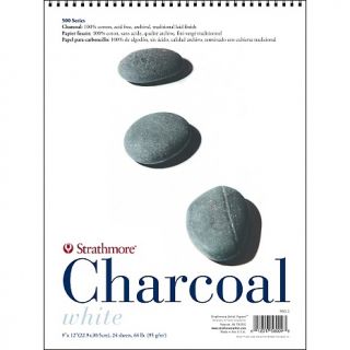  Spiral Charcoal Paper Pad White 9X12   24 Sheets