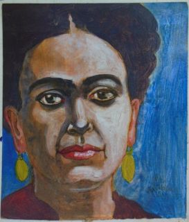 mexican frida kahlo portrait painting by estefania gomez