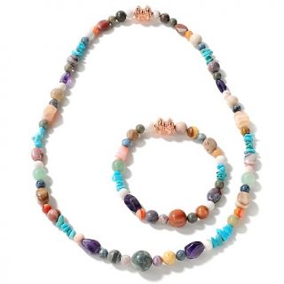  by Jay King Jay King Multistone Magnetic 20 Necklace and Bracelet Set