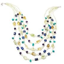 sally c treasures 5 strand multigemstone 24 necklace $ 89 98 $ 259 90