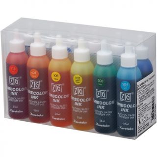Zig Kurecolor Marker Refill Ink 25ml Bottles 12 pack   Basic Colors at