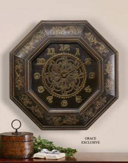 Elmira Ornate Old World Style Wall Clock Large 32