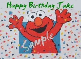 Elmo 4 Edible Birthday Cake Topper 1 4 Sheet