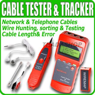 Network Cable Tester Tracker Length Scan RJ45 STP UTP LAN Coaxial