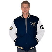 nfl vertical flag rams $ 26 95 nfl slotback pullover colorblock jacket