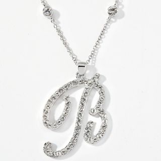  Pavé Initial Pendant with 24 Station Necklace