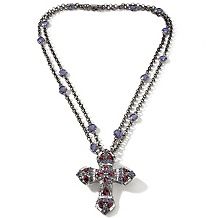  Adrienne Antique Style Crystal Cross Enhancer Pendant and 27 Necklace