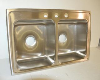 Elkay Stainless Steel Double Bowl Kitchen Sink LR33213