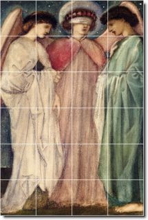 the first marriage by edward burne jones 36x24 inch ceramic tile mural