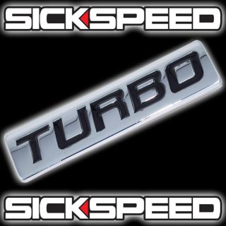  Turbo Engine Race Motor Swap Emblem Badge for Trunk Hood Door