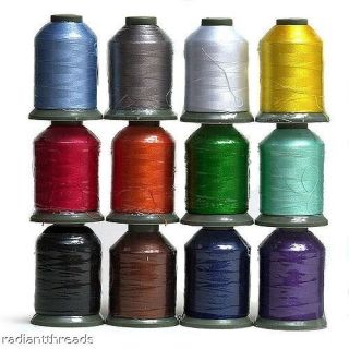 12 Large Spools Basic Embroidery Machine Thread