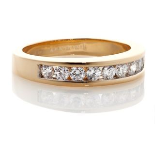 Absolute Princess Cut 9 Stone Channel Set Band Ring