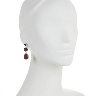 Jewelry Earrings Drop Red Magenta Drusy and African Amethyst Drop