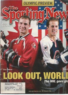 February 9 1998 Sporting News Eric Lindros Mike Modano Nagano Olympics