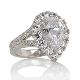 Jean Dousset 4.71ct Absolute Pear Shaped Frame Ring