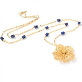  Jewelry Collection Rosa di Venezia Lapis Yellow Bronze 36 Necklace