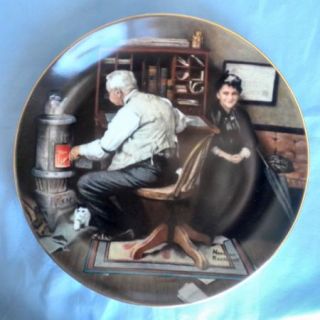 Normal Rockwells Fine China Plate Keeping Company Le